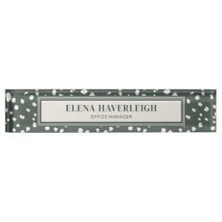 Elegant Silver Dollar Lunaria Professional Custom Nameplate