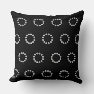 Elegant Silver Dots Cushion