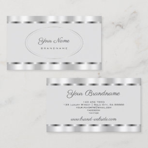 Elegant Silver Effect with Light Grey Professional Business Card