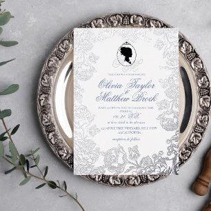 Elegant Silver Foil Floral Wedding