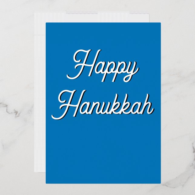 Elegant silver foil happy Hanukkah  Holiday Card (Envelope)