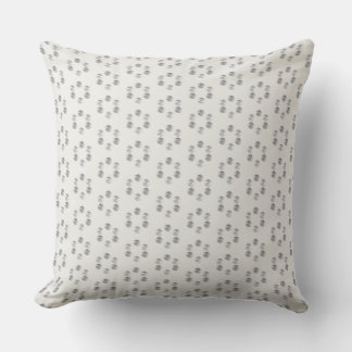 Elegant Silver Geometric Pattern Cushion