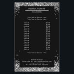 Elegant Silver Glitter  both sides Flyer<br><div class="desc">An elegant and refined design with a digital image made of silver-lilac glass. Note: The production process does not use a real film,  only the colour is printed thoroughly. Add your data,  logo,  company details and pictures in minutes.</div>