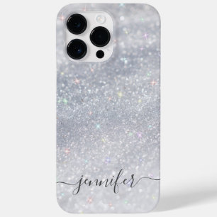 Elegant Silver Glitter Case-Mate iPhone 14 Pro Max Case