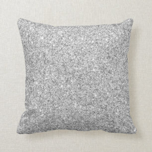 Elegant Silver Glitter Cushion