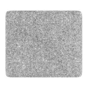 Elegant Silver Glitter Cutting Board