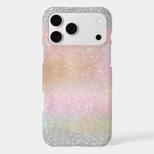 Elegant Silver Glitter Gold Rainbow Abstract Art
