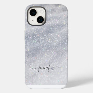 Elegant Silver Glitter iPhone 14 Case
