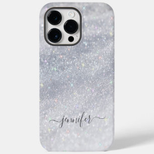 Elegant Silver Glitter iPhone 14 Pro Max Case