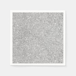 Elegant Silver Glitter Napkin