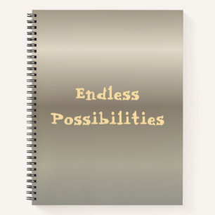 Elegant Silver Gradient Motivational Personalised Notebook
