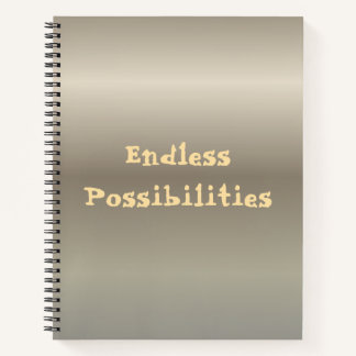 Elegant Silver Gradient Motivational Personalised Notebook