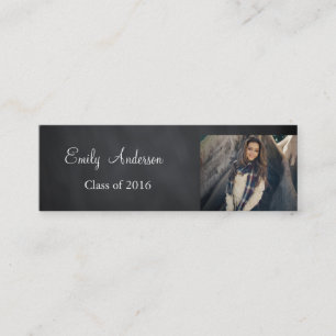 Elegant Silver Graduation Name Card