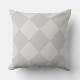 Elegant Silver Grey Diamond Pattern Cushion