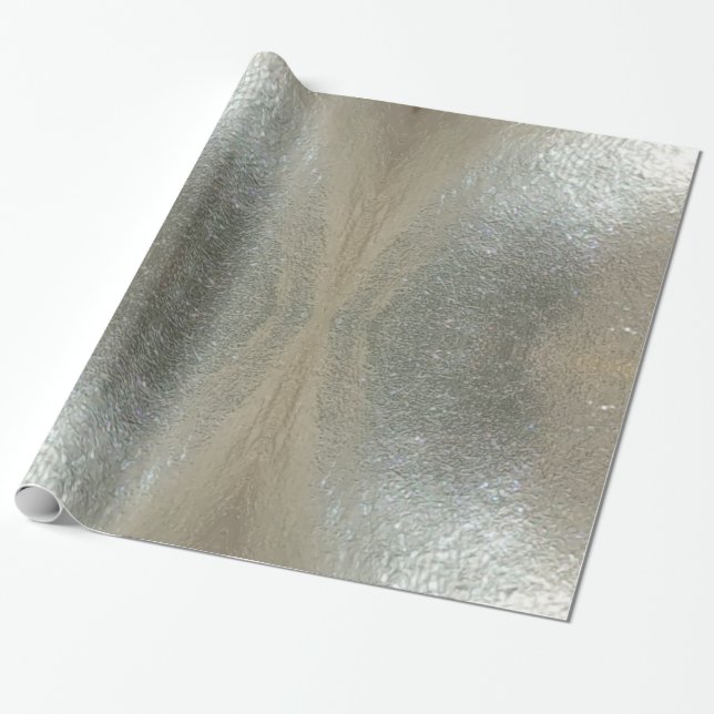 Elegant Silver Grey Festive Chic Wrapping Paper (Unrolled)