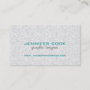 Elegant Silver Grey Glitter & Sparkles 2 Business Card