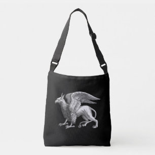 Elegant Silver Grey / Grey Griffin Legendary Beast Crossbody Bag