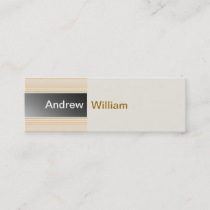 Elegant Silver Grey Mini Business Card