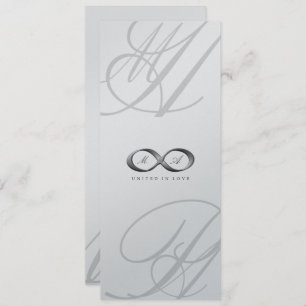 Elegant Silver Infinity Hand Clasp Wedding Invite