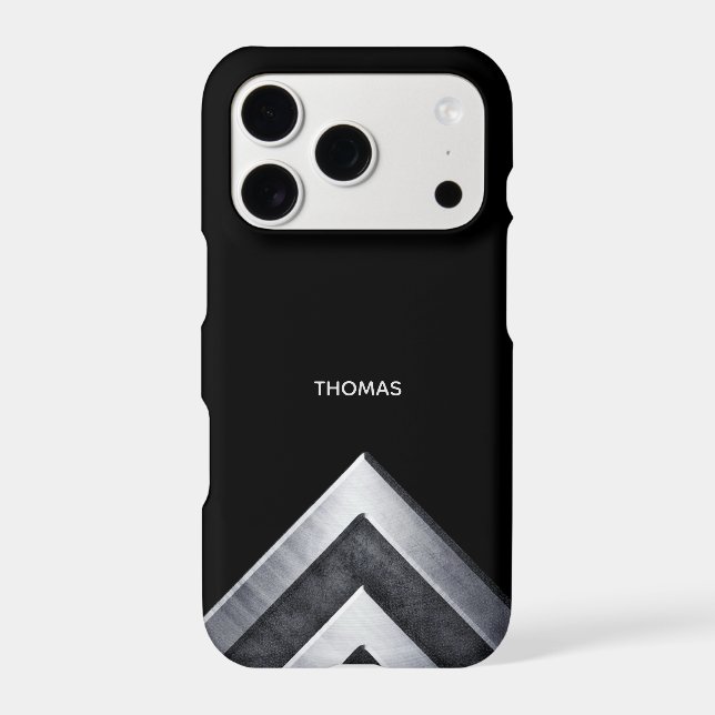 Elegant Silver Metal Pattern (Back)