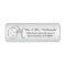 Elegant Silver Monogram Letter 'M' Envelope Return