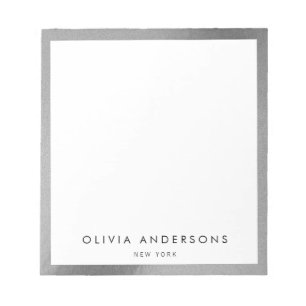 Elegant Silver Notepad