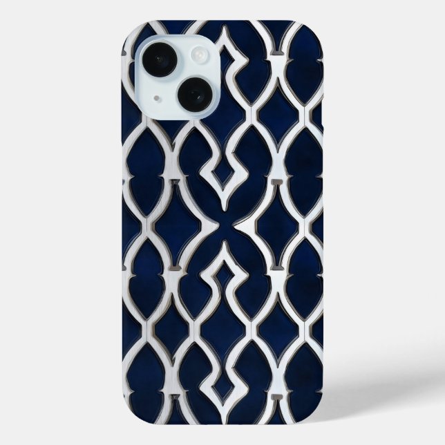 Elegant Silver Pattern Case-Mate iPhone Case (Back)