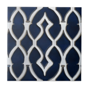 Elegant Silver Pattern Ceramic Tile