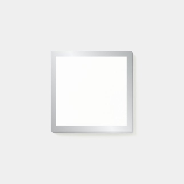 Elegant Silver Post-it Notes (Front)