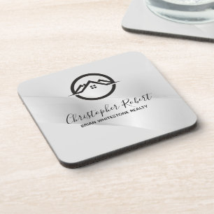 Elegant Silver Real Estate Coaster