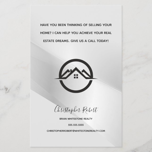 Elegant Silver Real Estate Flyer (Front)