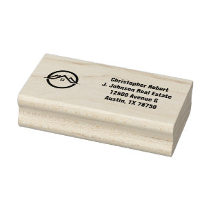 Elegant Silver Real Estate Rubber Stamp
