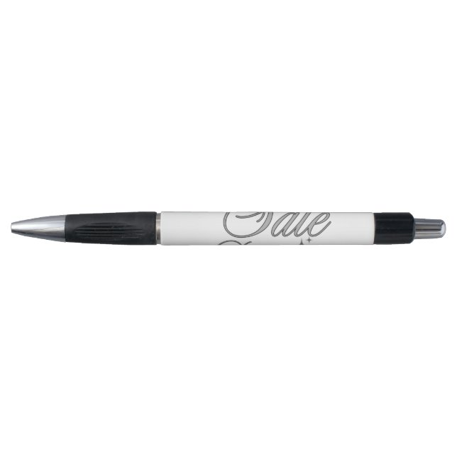  Elegant Silver Script Professional White Trim Pen (Front)
