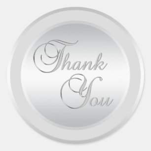 Elegant SILVER Thank You Envelope Seals