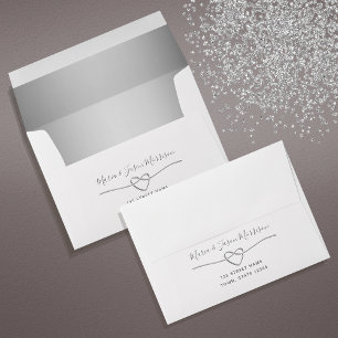Elegant Silver Wedding Envelope
