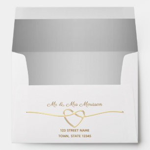Elegant Silver Wedding Envelope