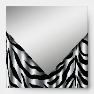 Elegant Silver Zebra Envelopes
