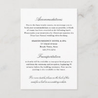 Elegant Simple Accommodations Transportation QR