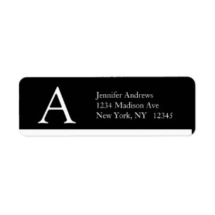 Elegant Simple Address Labels Monogram