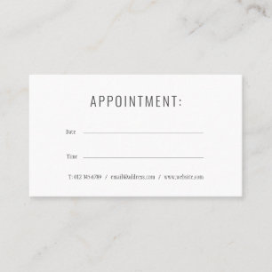 Elegant Simple Appointment Card