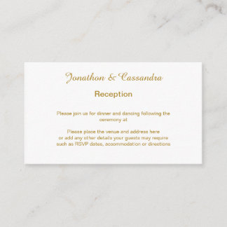 ELEGANT & SIMPLE APRICOT GOLD ENCLOSURE CARD