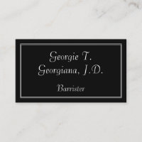 Elegant & Simple Barrister Business Card