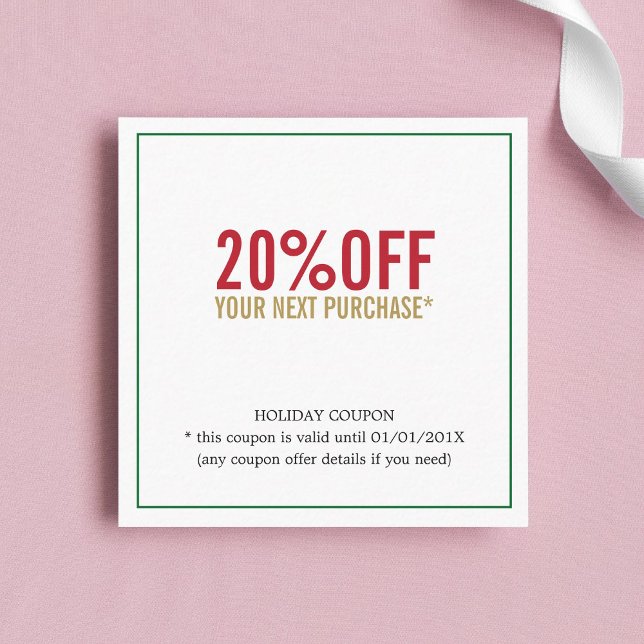 Elegant Simple Beauty Salon Holiday Coupon (Creator Uploaded)