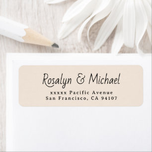 Elegant Simple Beige Return Address Labels