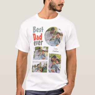 Elegant Simple Best Dad Ever Fathers Day Photo T-Shirt