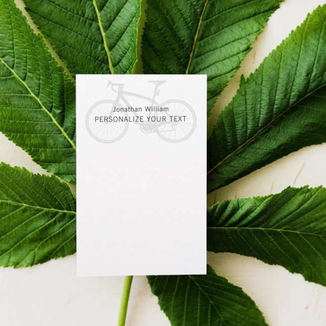 Elegant Simple Bicycle Retro Personal Stationery (Creator Uploaded)