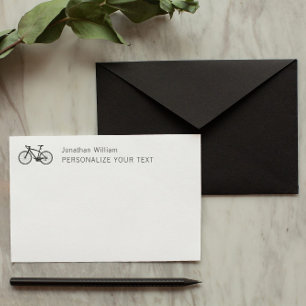 Elegant Simple Bicycle Retro Personal Stationery