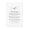 Elegant simple black and white wedding information