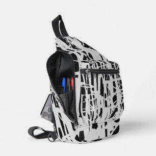 Elegant Simple Black & Grey  Sling Bag