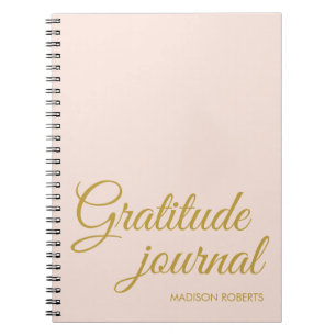 Elegant simple blush pink gratitude journal